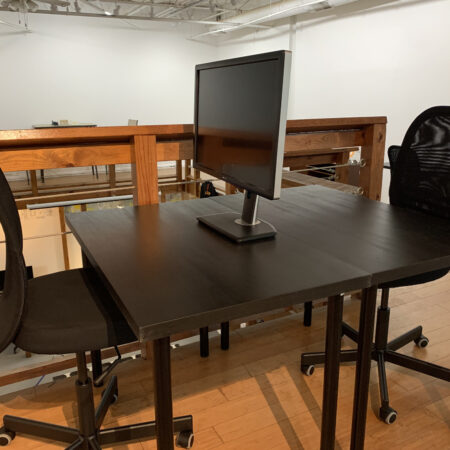 Co-working desks at ATL BitLab