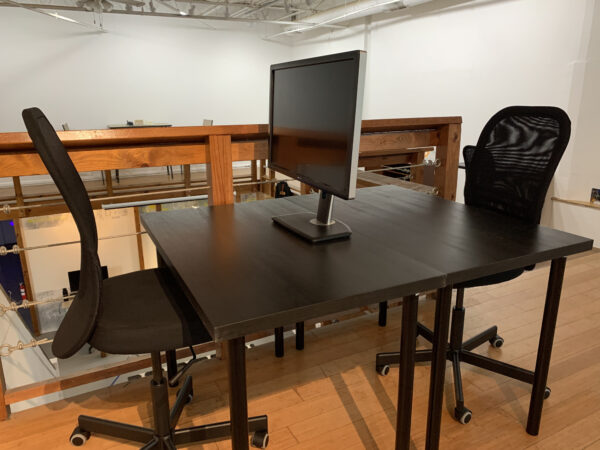 Co-working desks at ATL BitLab